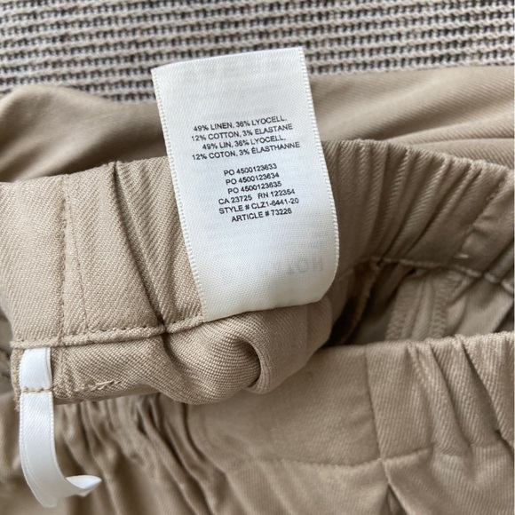 Aritzia Babaton Dexter Linen Pant in Taupe Light Brown size Small - Picture 9 of 11